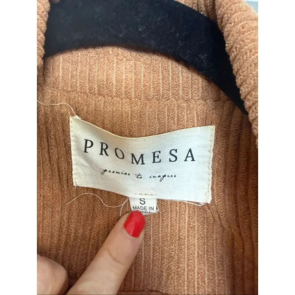 Promesa Brown Corduroy two button blazer size small